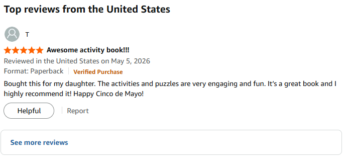 Reader review of the Cinco de Mayo Fiesta Activity Book for Kids